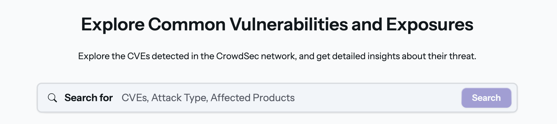Screenshot — CVE Explorer search